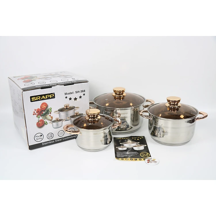 Bộ Nồi inox 3 món gia đình